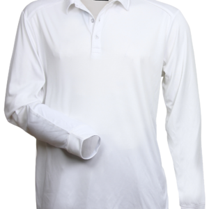 QCYC Long Sleeve Mens Polo - White