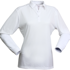 QCYC Long Sleeve Ladies Polo - White